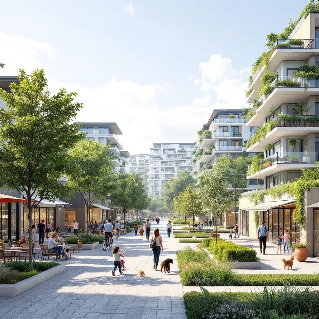 Quartier apaisé et végétalisé